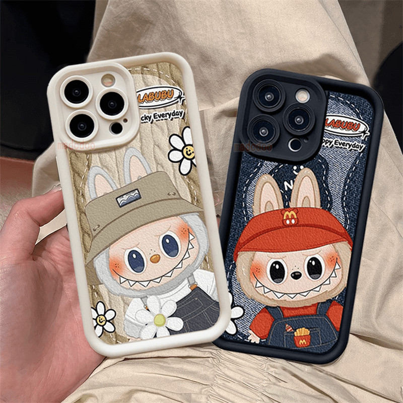 เคสลาบูบู้ v2 infinix Smart 8 7 Plus 5 6 HD 2020 Note 30 5G 12 2023 4G G96 VIP Hot 10 Lite 10 Pro 40i GT POP Tecno SPARK 20C 20 GO 2024 Cute Cartoon Lens All-inclusive labubu Couple Silicone Phone Case Pearl Star Strap Fine Hole Anti-fall Back Cover JT 83