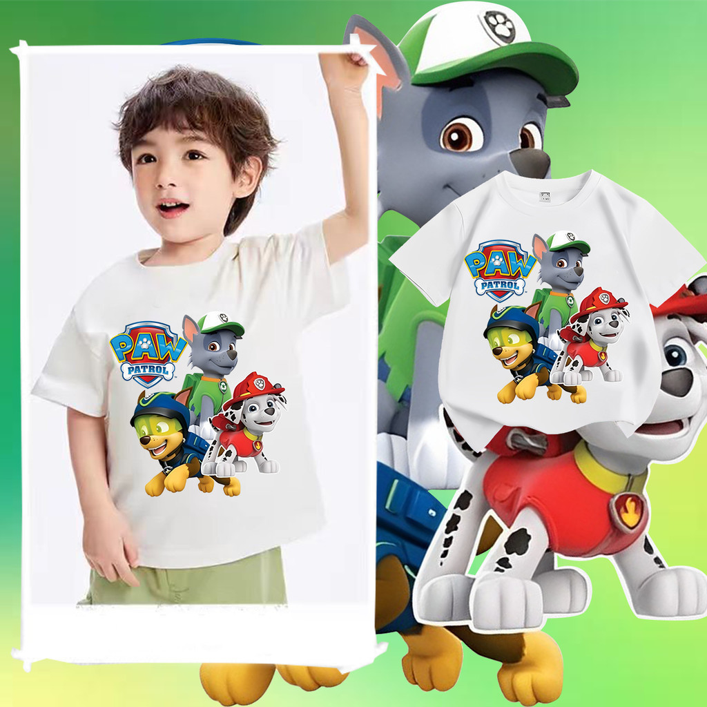 🎃🎃happy halloween!! เสื้อยืดเด็ก paw patrol เสื้อผ้าเด็กแฟชั่น เสื้อยืดเด็กโต Paw Patrol Children's 