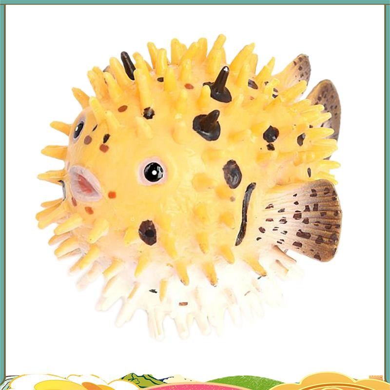 Pufferfish Figurine ที่สมจริงพลาสติก Wild Pufferfish ตุ๊กตาชุดสําหรับคอลเลกชันวิทยาศาสตร์การศึกษา Pr