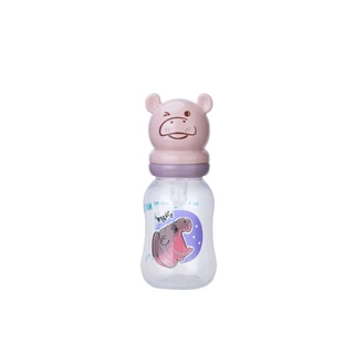NATUR เนเจอร์ X หมูเด้ง ขวดนม ขวดนมเด็ก ขวดนมคอแคบ ฝาหมูเด้ง 4oz/8oz (ชริ้งฟิล์ม 1 ขวด)