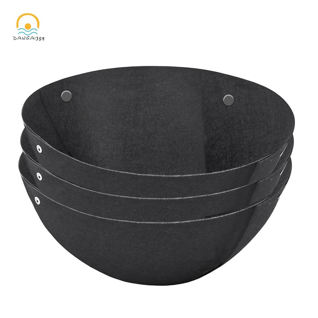 Dangai3593PCS แขวนตะกร้าดอกไม้ Liners ชุดผ้าแขวนพืช Liners ชุดชุดรอบ Planter Liners Non-ทอสีดํา Felt