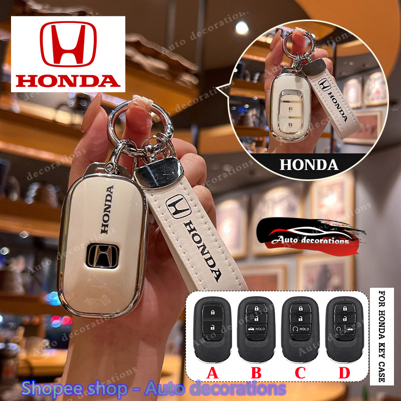 2/3/4 ปุ่ม Honda สมาร์ทรีโมทคอนโทรลกุญแจรถ TPU ฝาครอบสําหรับ CITY 21-24 HRV 21-24 CIVIC 21-23 Civic FE 21-24 CRV ACCORD Keyless