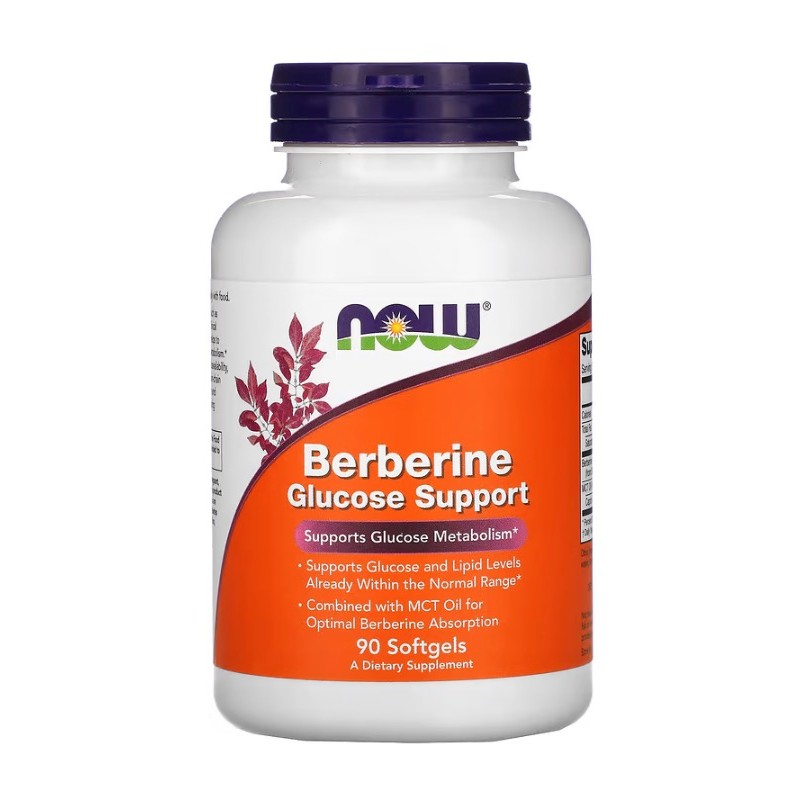 NOW Foods, Berberine Glucose Support x 90 ซอฟเจล (Softgels)