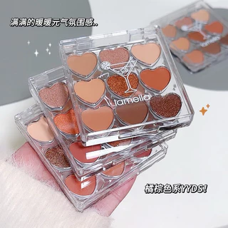 พาเลตต์อายแชโดว์ 9 สี เนื้อแมตต์ มุก ควัน ติดทนนาน กันน้ํา แต่งหน้า ตา เหมาะสําหรับวันหยุด วันวาเลนไทน์ ปาร์ตี้