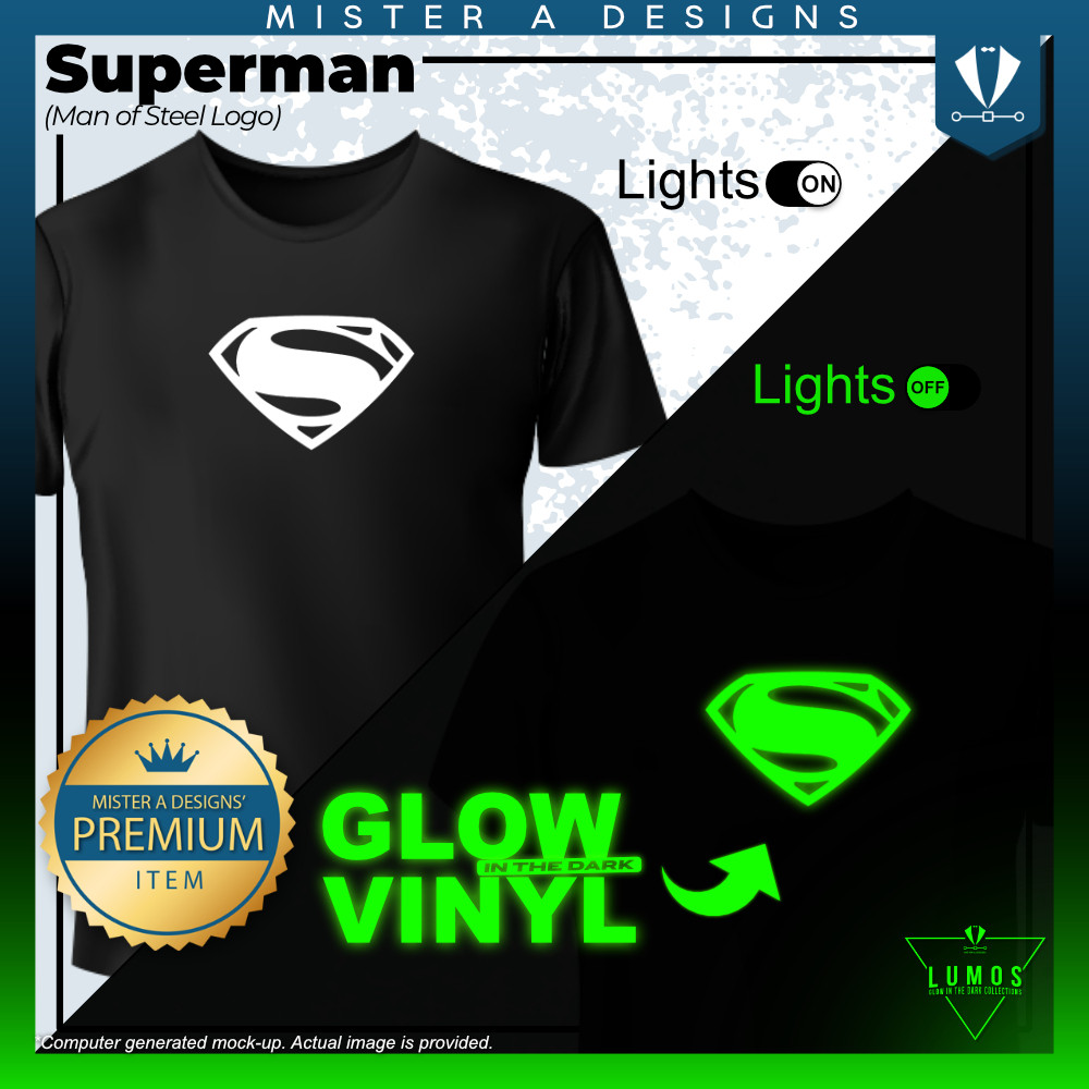 James Gunn Superman (และโลโก้ Superman อื่นๆ) - Glow in the Dark Shirt Lumos 0730