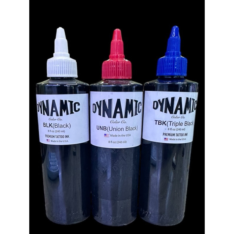 Dynamic Ink BLK, TBK, UNB, WHITE, HEAVY WHITE 8oz หมึกสักสีดํา แสตมป์ใหม่จาก Tan Dat