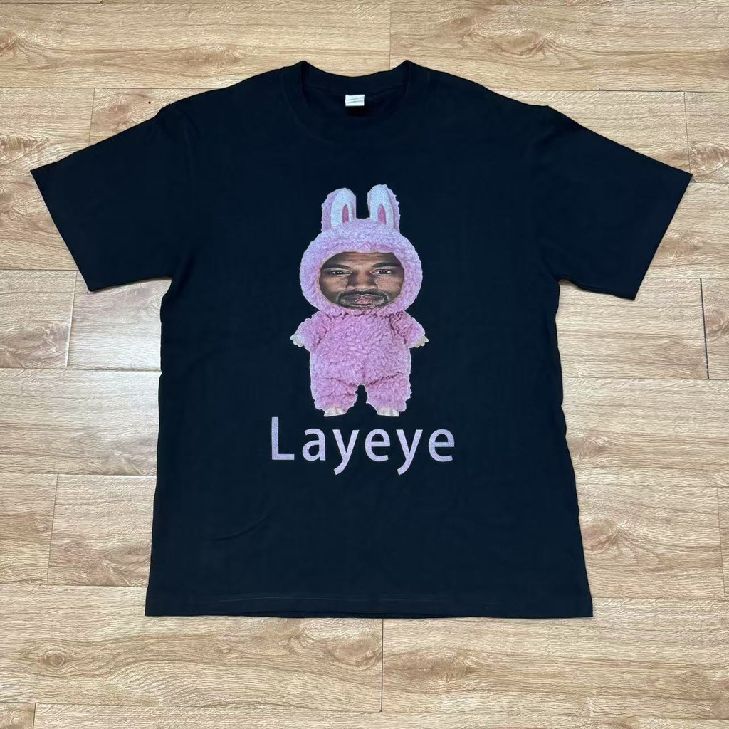 Spoof kanye layeye Tee Creative Short Sleeve Pure Cotton