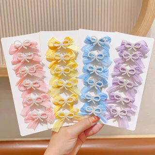 ชิ้น/ล็อต 2/6 Bowknot Hairpin คลิปด้านข้างสำหรับเด็ก พร้อมBangs คลิปอุปกรณ์เสริมผม