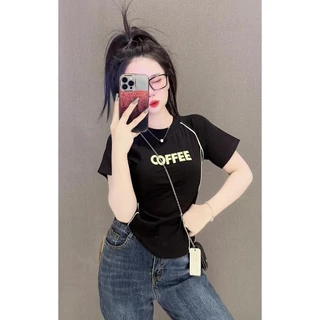 เสื้อยืดผู้หญิง ฤดูร้อน มาใหม่ เทรนด์แฟชั่นข้างถนน แขนสั้น คอกลม ระบายอากาศ พิมพ์ลาย เสื้อผ้า
