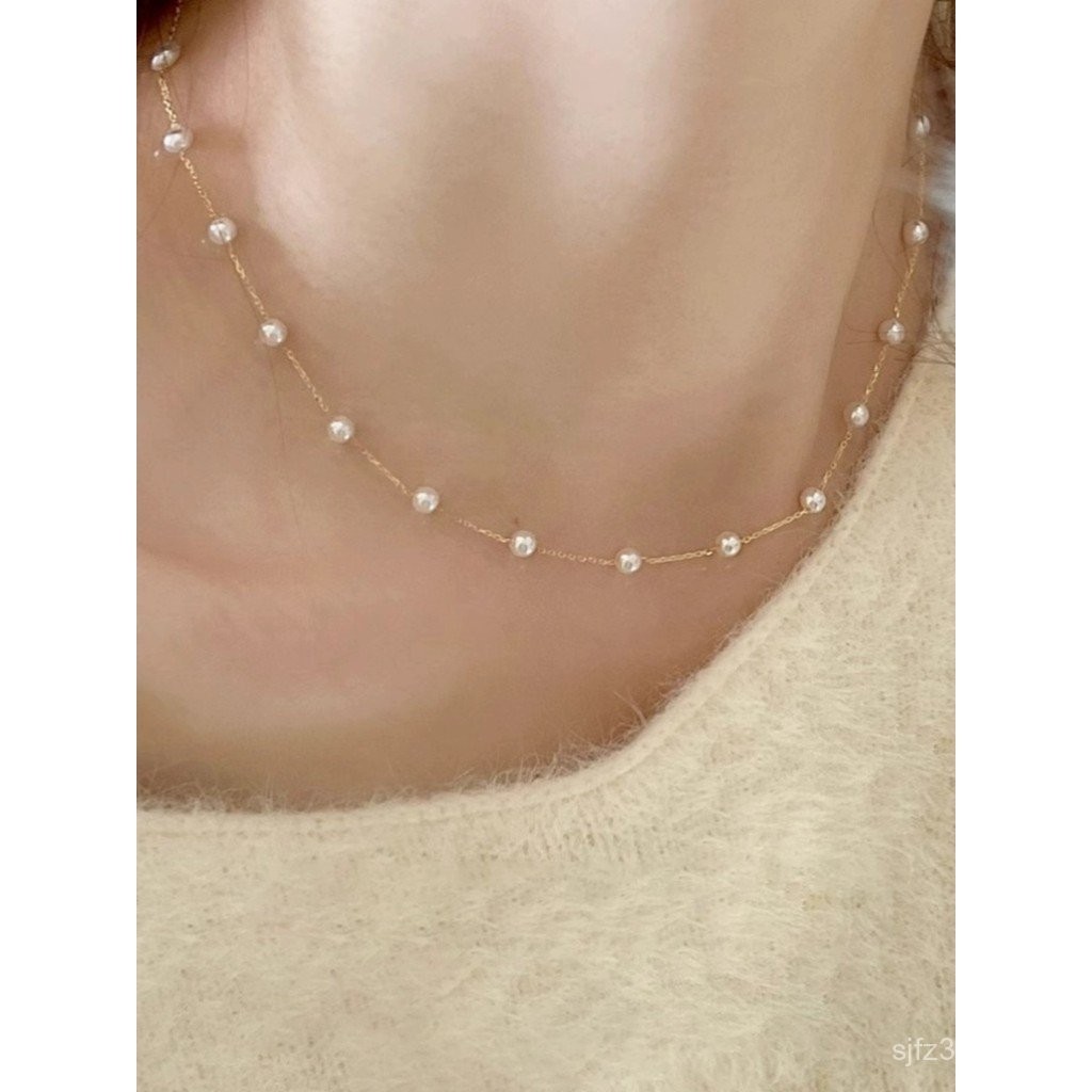 New Niche เสื้อกันหนาวฤดูใบไม้ผลิสไตล์ฤดูร้อน Gypsophila Design Pearl 2025 รอบสไตล์ใหม่ Shijia สร้อย