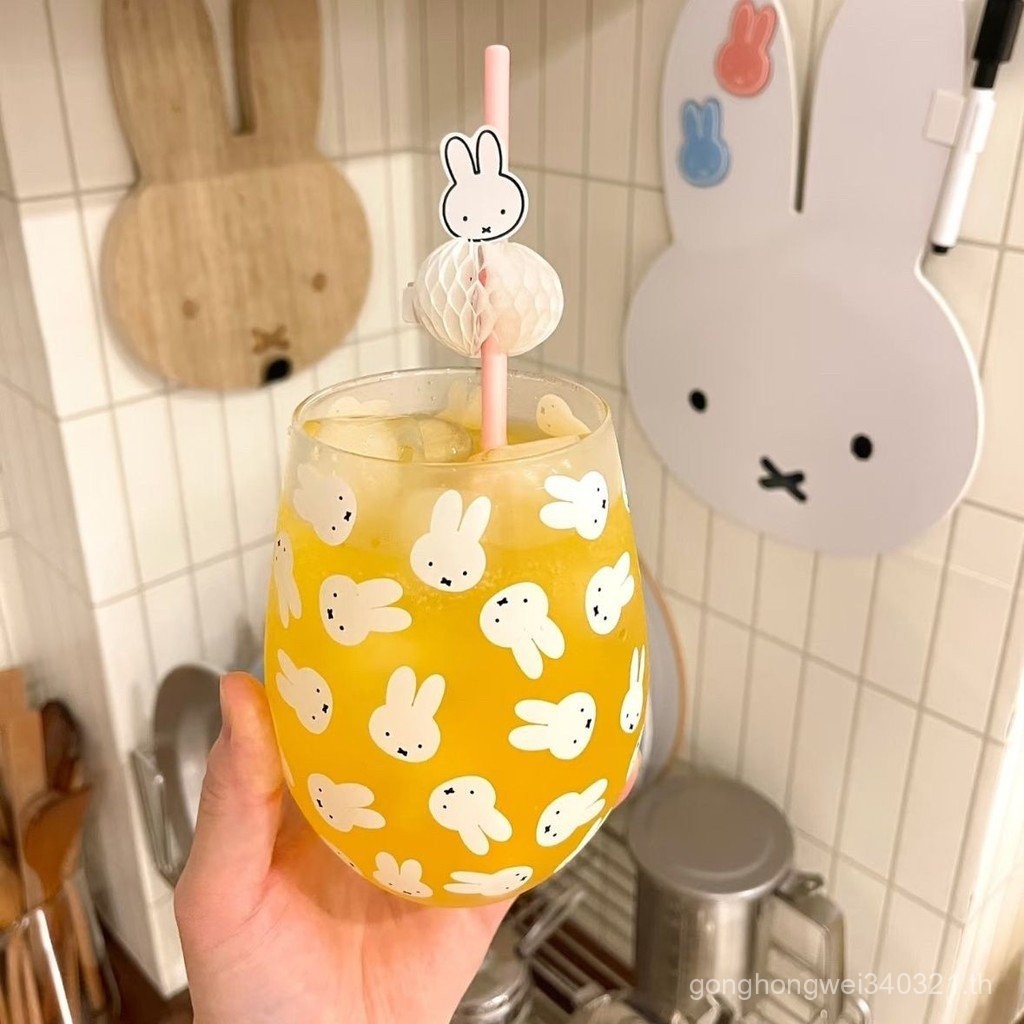 Breeze Cup. Cute Miffy Rabbit Printed Cup Big Belly Cup Juice Cup 2CQC