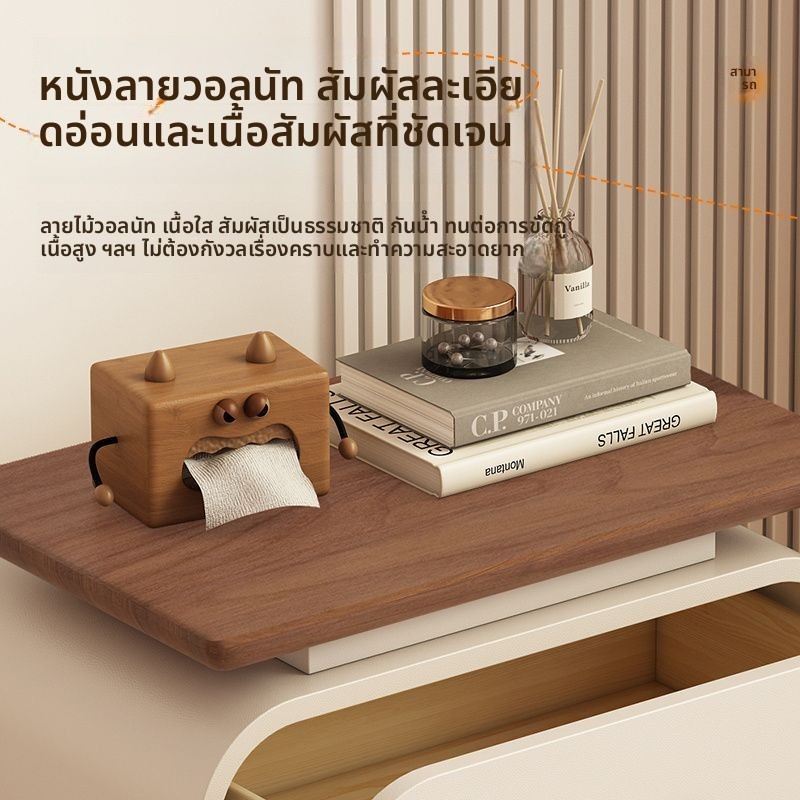 โต๊ะข้างเตียง โต๊ะข้างโซฟา ไม้เนื้อแข็ง ทนต่อการสึกหรอ กันน้ำ โต๊ะห้องนอนเรียบง่าย ทันสมัยและเรียบง่าย - รูปที่ 3