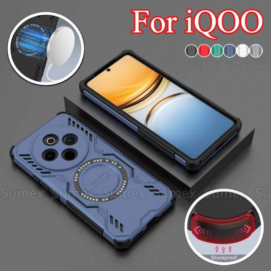 เคสโทรศัพท์กันกระแทกสําหรับ iQOO Z10 NEO10 5G เกราะแหวนชาร์จแม่เหล็กปลอกระบายความร้อนกระจายความร้อนป