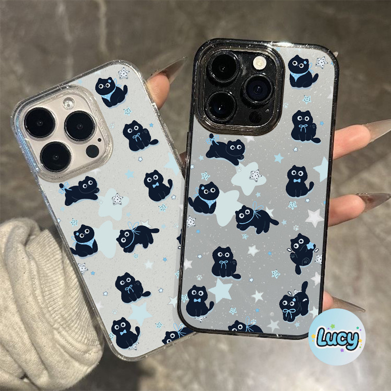 🌼Lucy🌼เคสไอโฟน เคสใสกากเพชร สำหรับ iPhone 11 16 pro max 13 12 14 15 promax 7 plus  เคสใสกันกระแทก วิจิตร Flash เคสใส