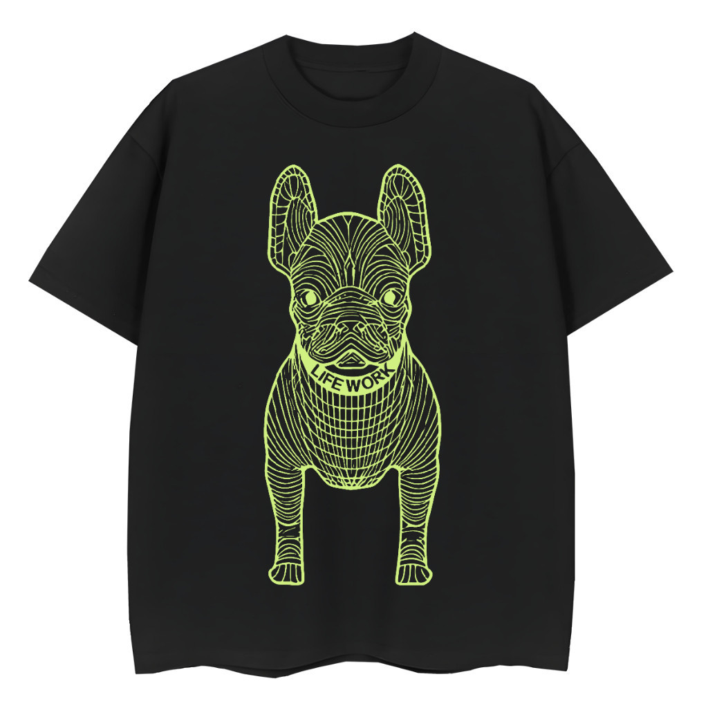 (จัดส่ง 24 ชั่วโมง) วู ขวา เสื้อยืด ขนาดใหญ่เกินไป เสื้อผู้ชาย สุนัข ผ้าคอตตอน นุ่มมาก ใส่สบาย 06 - รูปที่ 4