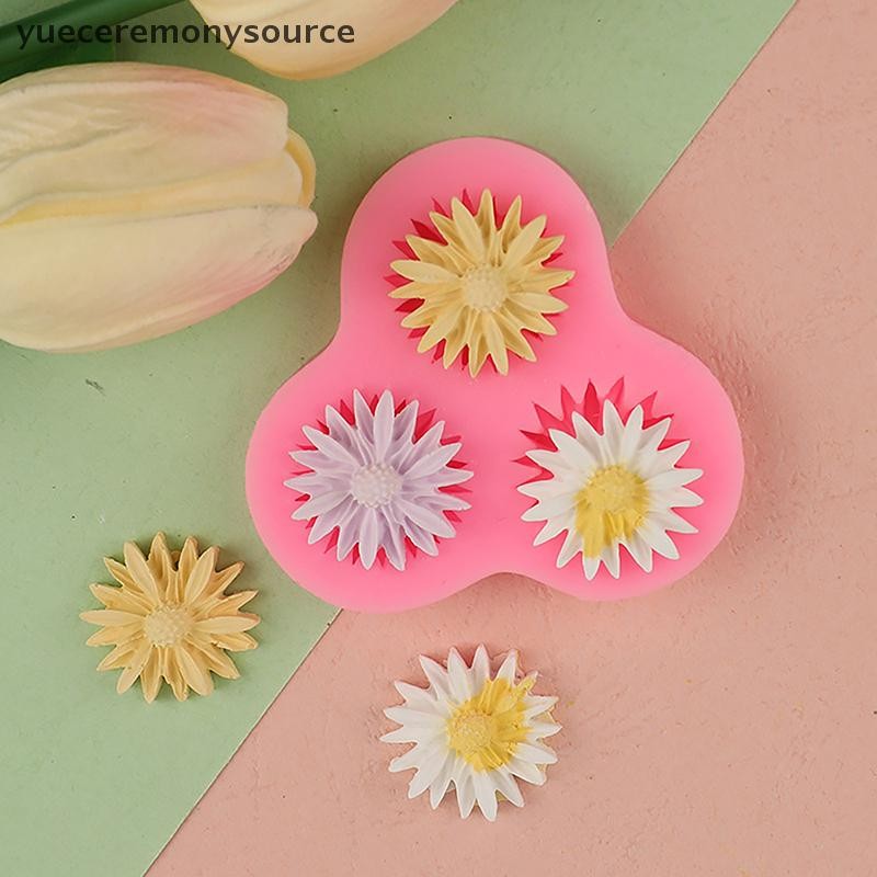 SELL BEST 3D Daisy Lily ดอกไม้แม่พิมพ์ซิลิโคนเรซินแม่พิมพ์ช็อกโกแลตเค้ก Fondant ตกแต่งเบเกอรี่เครื่อ