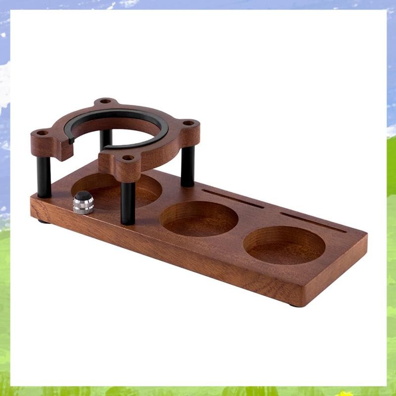 Espresso Coffee Tamper 53MM 54MM 58MM, Walnut Wood Storage Rack & Portafilter Holder, BaristaAccesso