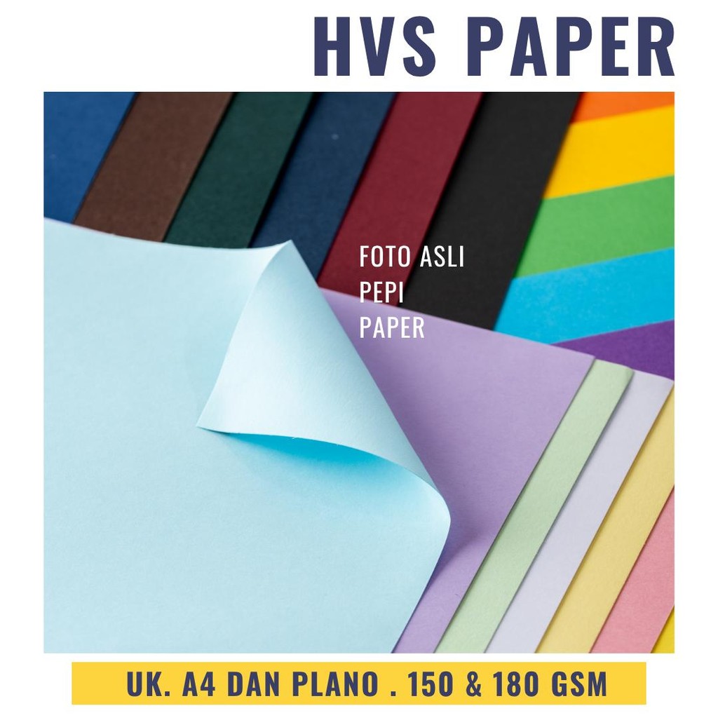 [1 และ 5 แผ่น] กระดาษสีสันสดใส HVS 180 GSM UK A4 และ 180 GSM PLANO