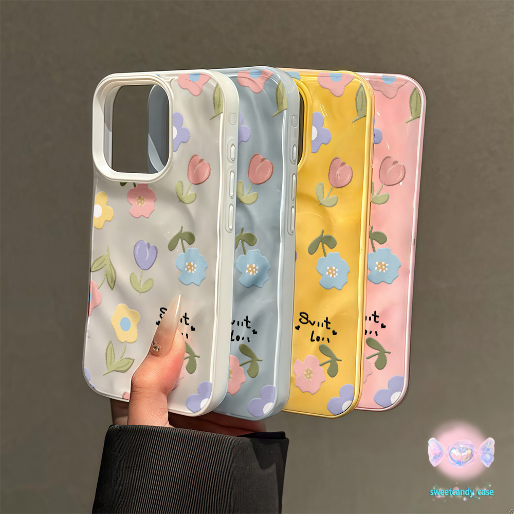 💖จัดส่งในพื้นที่💖 เคสเหมือนอุกกาบาต มีสีสัน ดอกไม้ สวย สีม่วง สําหรับIPhone16 15 14 13 12 11 7 8plus Pro Promax X XR XS