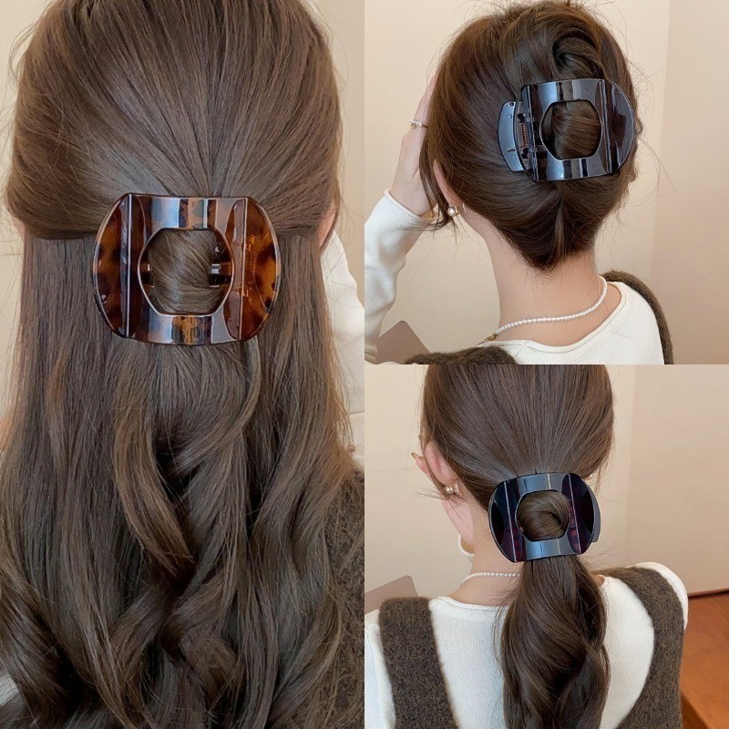 ชุดกิ๊บติดผมสองชิ้น สไตล์เกาหลี สำหรับทำผมหางม้าและผมใหญ่ กรงเล็บคลิปขนาดใหญ่ ใบเรียกเก็บเงินเป็ด - รูปที่ 5