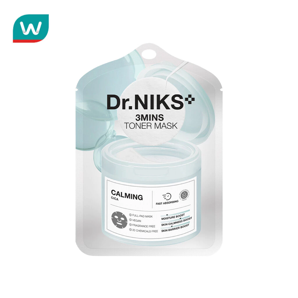Dr.Niks ดร.นิกส์ ทรี มินิทส์ โทนเนอร์ มาสก์ คาล์มมิ่ง 1 แผ่น