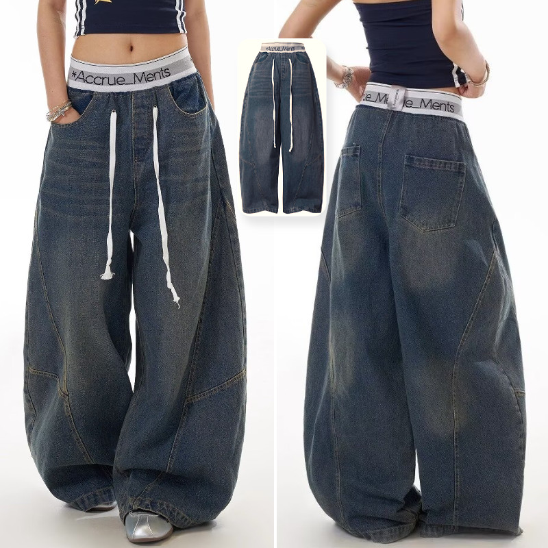 แพนโนฟลุกซ์ กางเกงยีนส์ผู้ชาย สไตล์อเมริกันย้อนยุค สบายๆ มีคุณภาพสูง