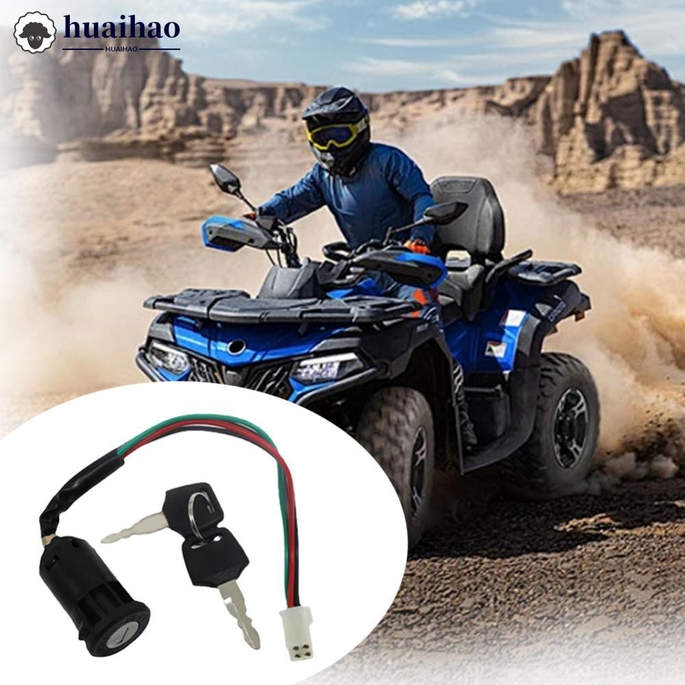 HUAIHAO สวิตช์จุดระเบิดรถจักรยานยนต์พร้อมปุ่มสกู๊ตเตอร์อุปกรณ์เสริมอะไหล่สําหรับ Quad Dirt Bike สําห