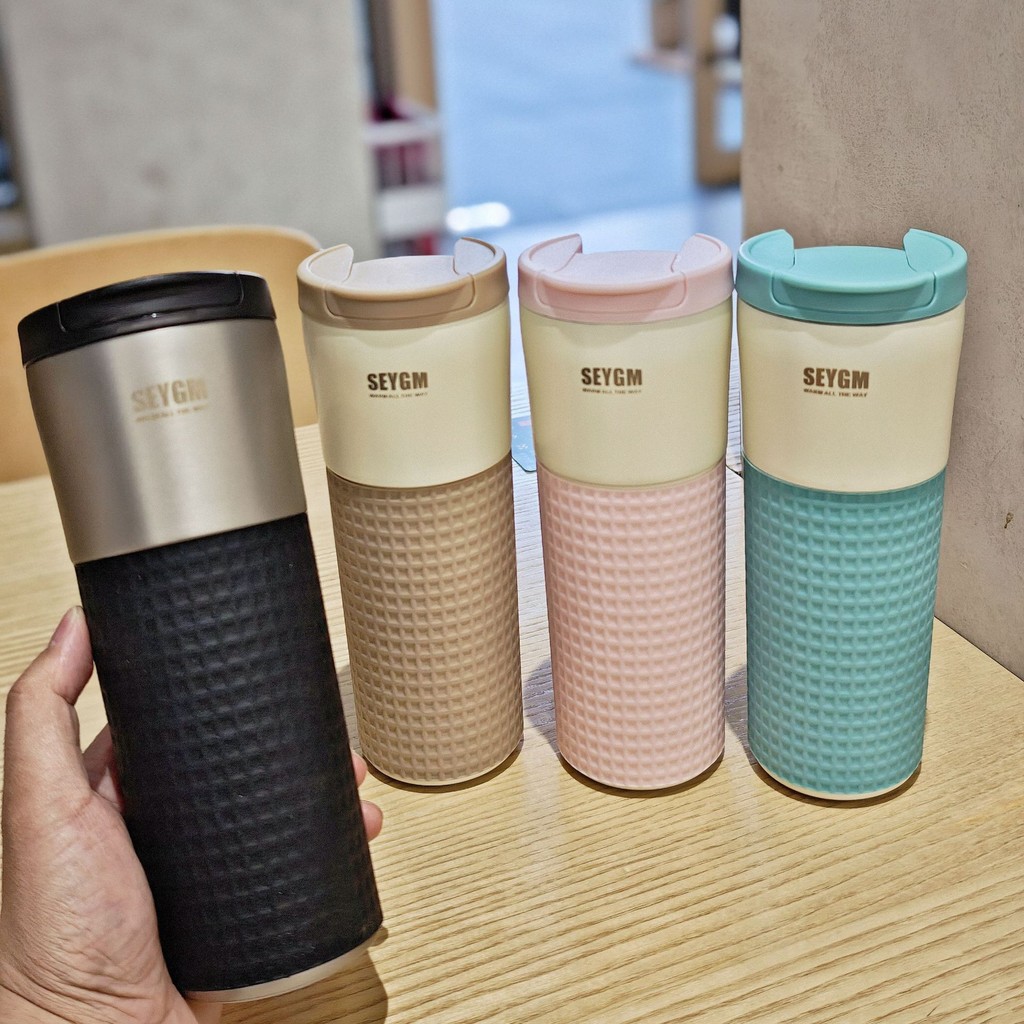 RAINBOW CUP แก้วเก็บความร้อนทรงตรง แก้วกาแฟ แก้วเยติ SUS304 ขวดน้ํา พร้อมปลอกซิลิโคน แก้วพกพา 500ml