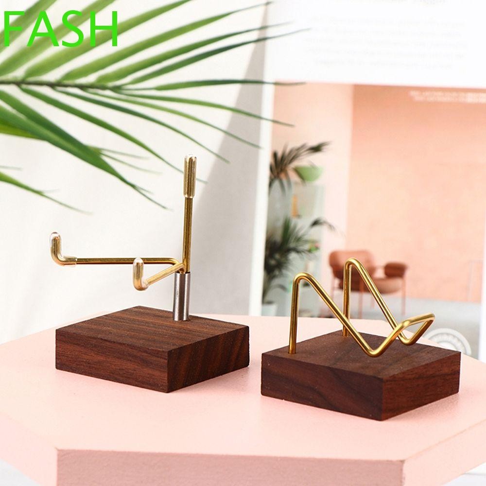 FASH ฐานรองรับไม้ฐานวอลนัท Home Decoraition Ores Agate Rocks Display Holder