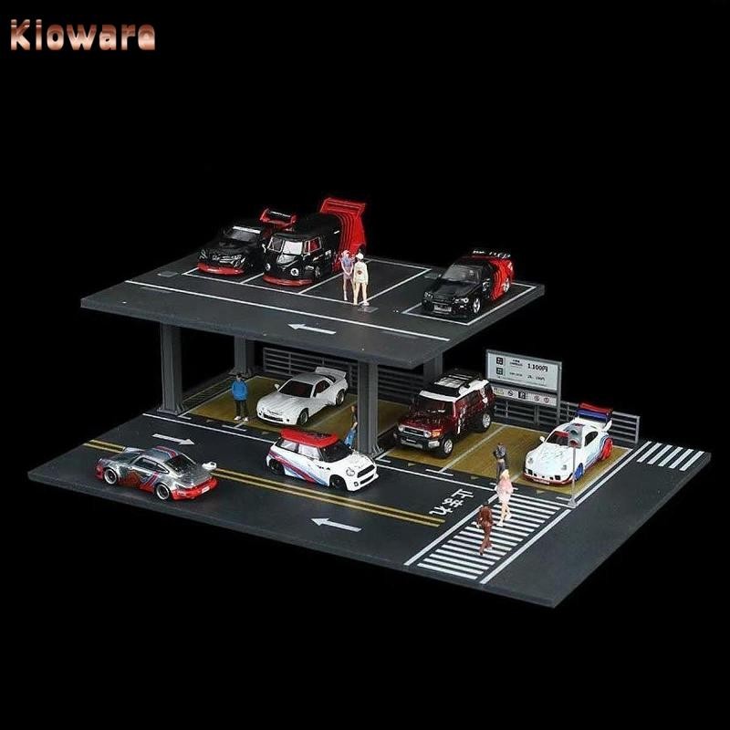 Kloware 1/64 รถDiecastกรณี,Diecast ตู้โชว์,ป้องกันของขวัญรถโรงรถขาตั้งจอแสดงผล,Desktop Decorสําหรับร
