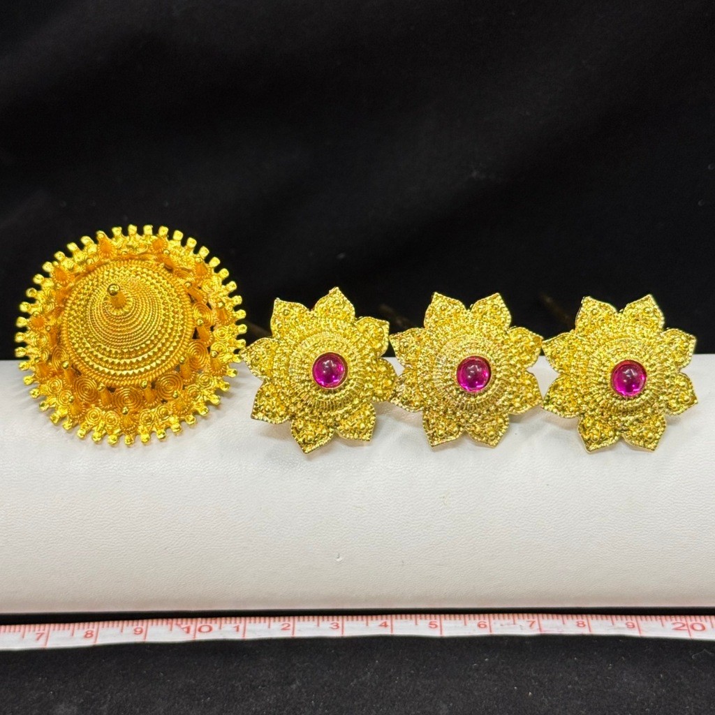 Thai Lanna Hair Accessoriesเครื่องประดับผมโบราณปิ่นปักผมสีทอง ล้านนา ประดับพลอย สวมใส่ได้ทุกงาน นางรำการแสดงนาฏศิลป์
