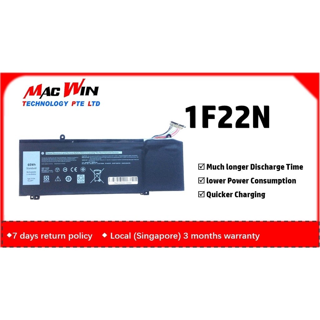 1F22N แบตเตอรี่แล็ปท็อปเข้ากันได้กับ Dell Alienware M15 M17 P79F P79F001 R1 P37E P37E001 Dell G7 759