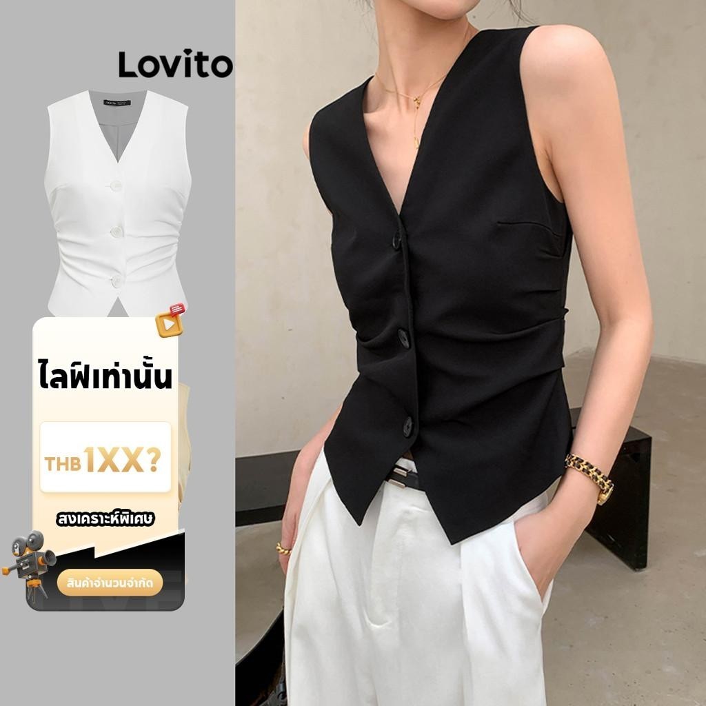 (LIVE STREAM SALE) เสื้อกล้ามผู้หญิง จีบหน้า สไตล์ลำลอง L65ED049 (หลากสี)