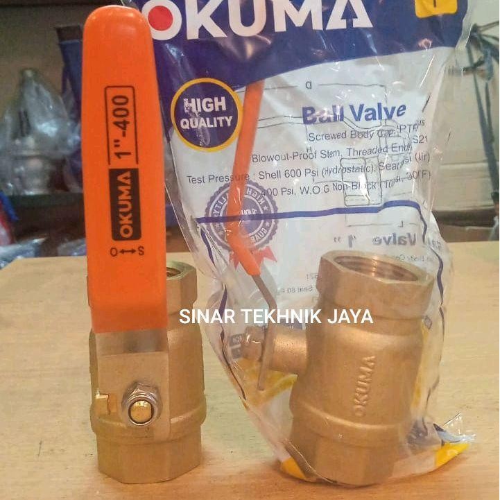 บอลวาล์วทองเหลือง Okuma 1-1/4" 400 WOG