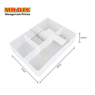 MR.D.I.Y. กล่องจัดระเบียบอเนกประสงค์ 4 ช่อง ขนาด 17 X 23 X 5.5 ซม.