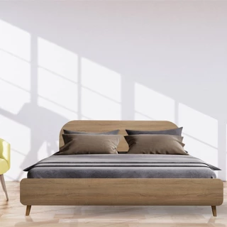 Looms เตียง 6 ฟุต รุ่น Relief สีไม้อ่อน (188x212x84 ซม.) แบรนด์ LOOMS