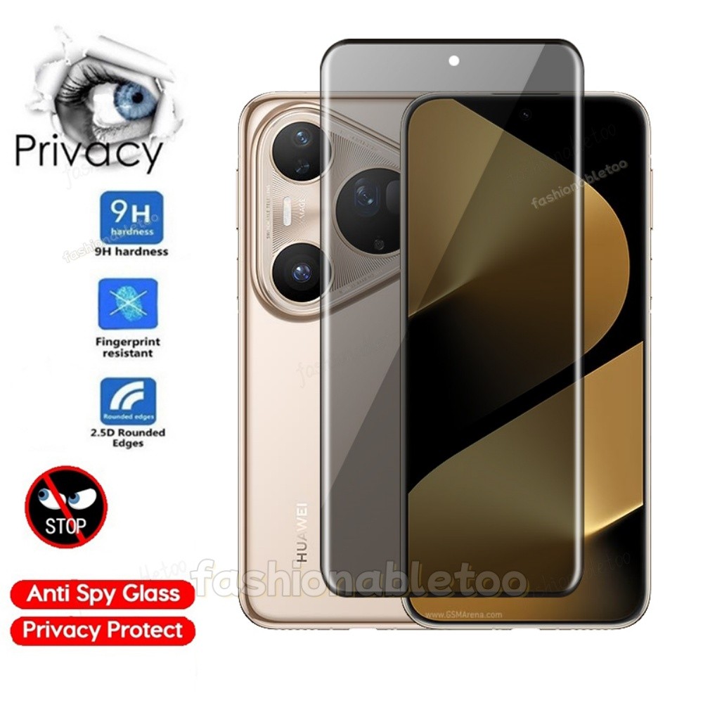 กระจกนิรภัยกันรอยหน้าจอป้องกันการสอดแนม สําหรับ Huawei Pura 80/80 Pro/80 Pro+/80 Ultra (2025) ฟิล์มกระจกนิรภัยป้องกันความเป็นส่วนตัว