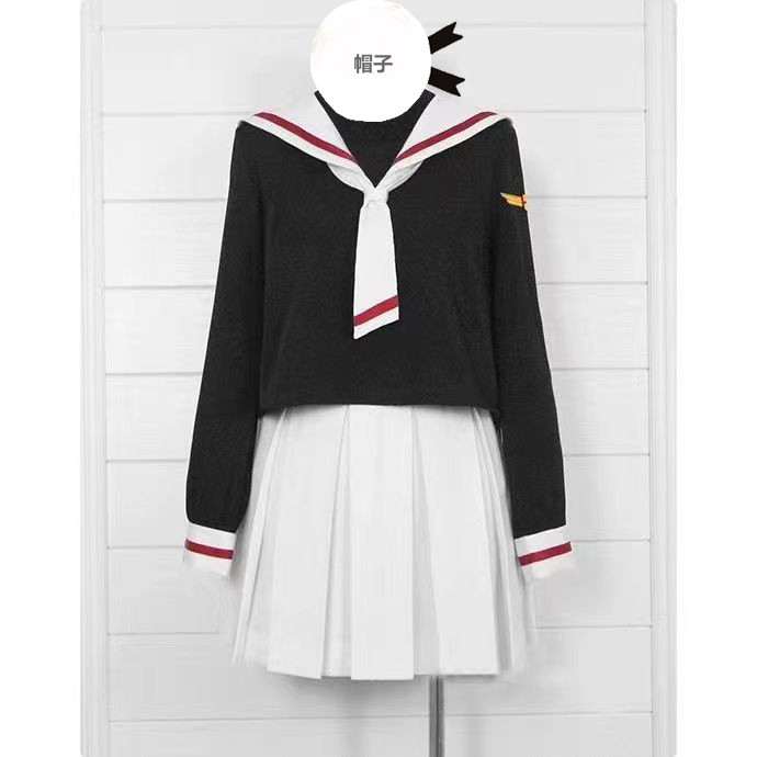 【พร้อมส่ง】cardcaptor sakura cosplay anime girl figure Sakura Kinomoto Tomoyo Daidouji คอสเพลย์เครื่องแต่งกายอะนิเมะชุดนักเรียนชุดสูท