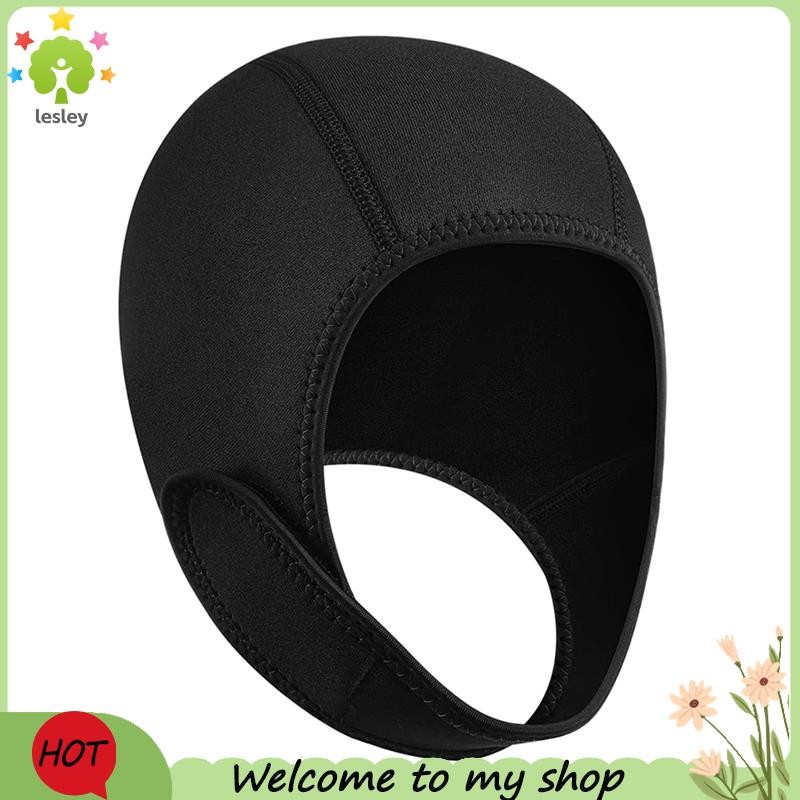 lesleyWetsuit Hood Cap Scuba Diving Cap with Chin Straps Surf 2.5 mm Diving Women Sailing