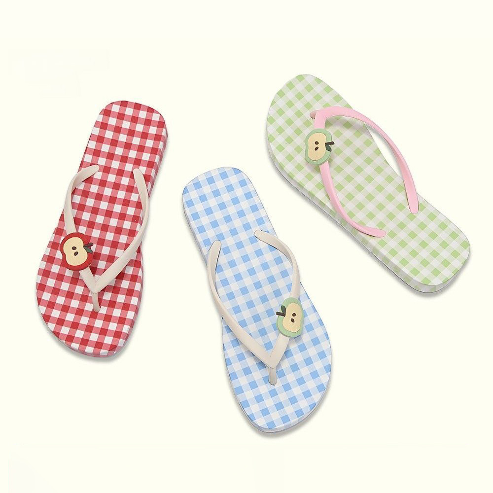 AYUER Apple Summer Womens Outdoor Beach Anti-slip Lightweight Flip-flops