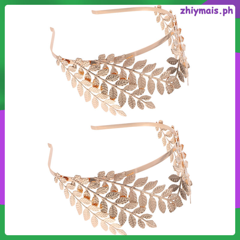 2 ชิ้นแถบคาดศีรษะเทพธิดาใบใบฮาโลวีน 15.50X13.40X6.50 ซม.Golden Zinc Alloy เพื่อนเจ้าสาว Miss zhiymai