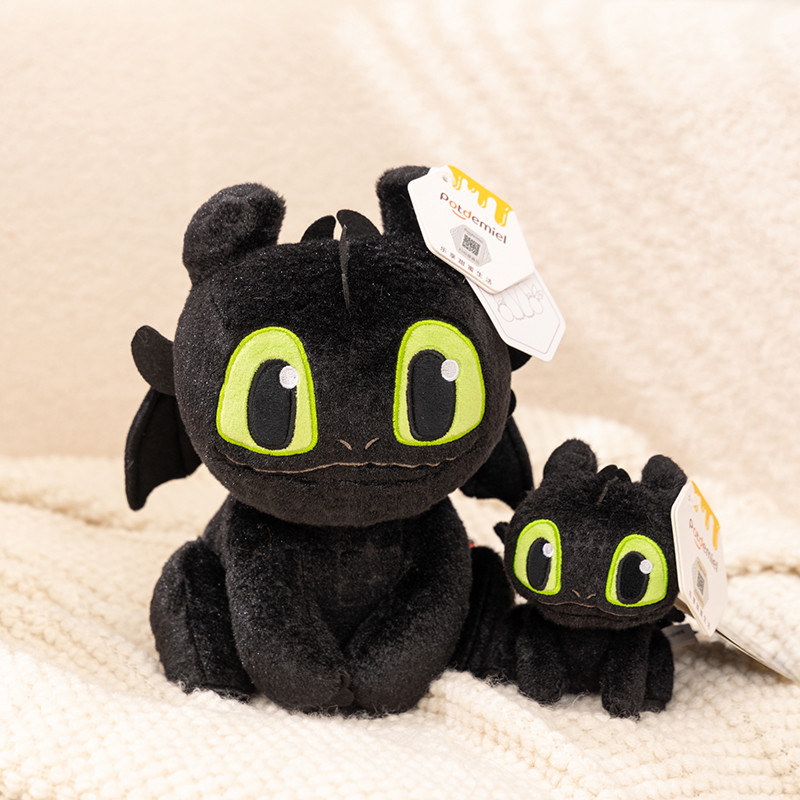 Disney Black Toothless ไดโนเสาร์ Plushie ของเล่นการ์ตูนตุ๊กตายัดไส้นุ่มเด็กผู้หญิงของขวัญวันเกิดเด็ก