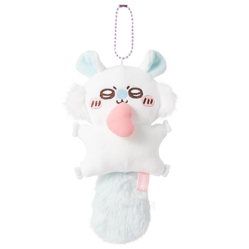 พร้อมสต็อก MINISO chikawa Series Peach Heart Plush Pendant High-value Cute Portable Bag Jewelry