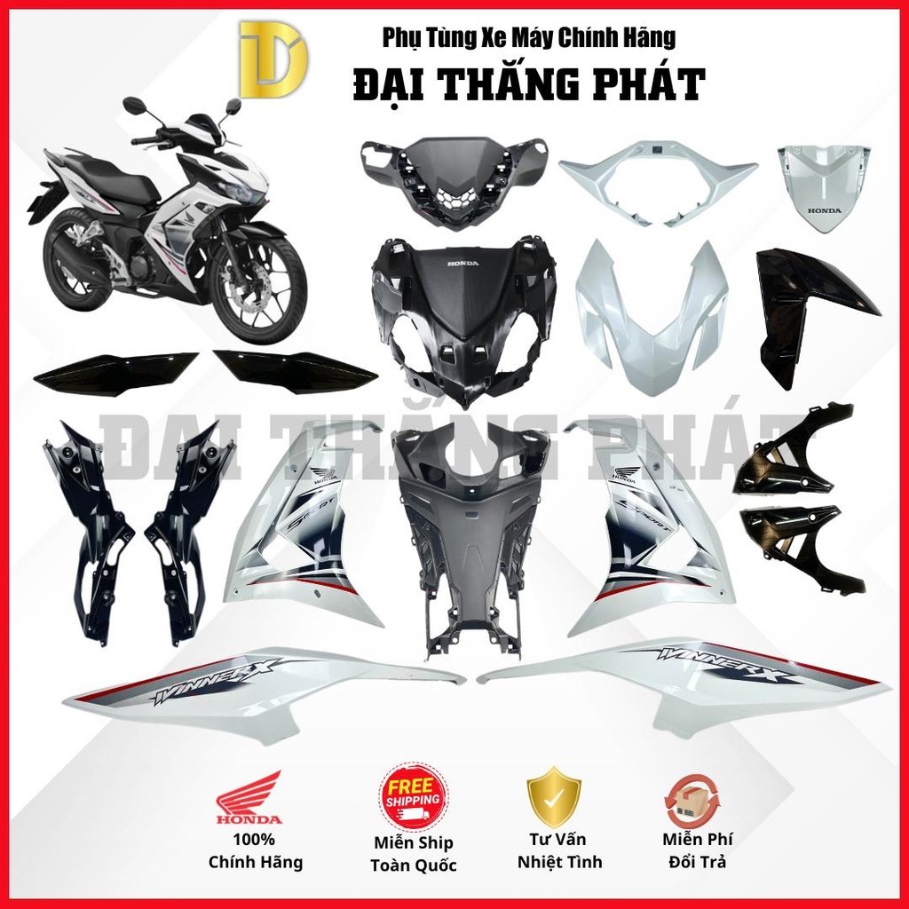 Winner 150cc 2022 แฟริ่งสีขาว - NHB55P - รุ่นมาตรฐาน - เบรคธรรมดา Honda ของแท้ - DTP