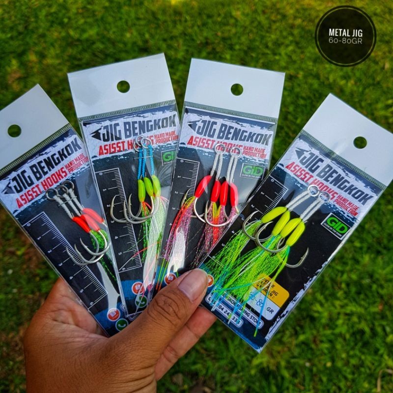 Assist Hook MJ 60gr-80gr Kevlar 200LBS 3/4 ชิ้น Tj