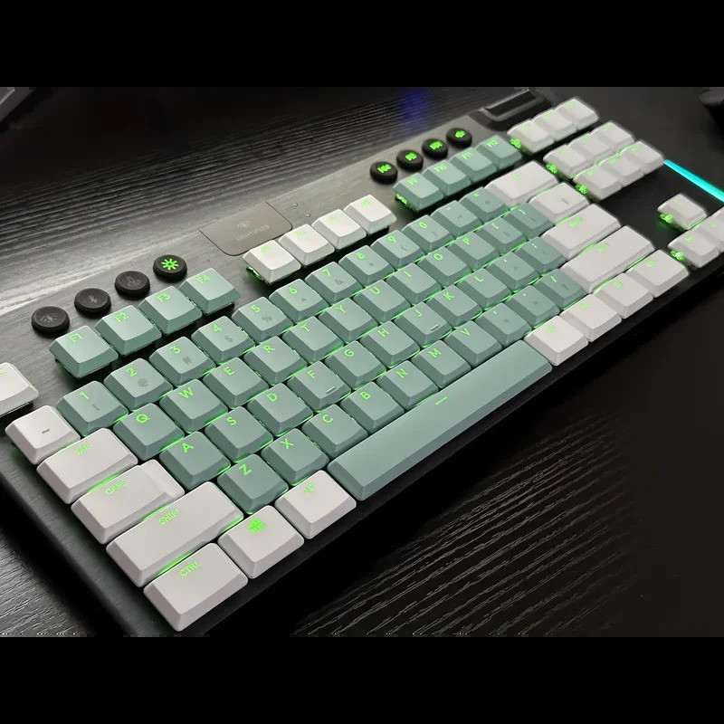 Key Cap สําหรับ Logitech G913 G915 G813 G815 TKL คีย์บอร์ดโปร่งใส ISO 111 คีย์ US รุ่น Logitech สีดํ