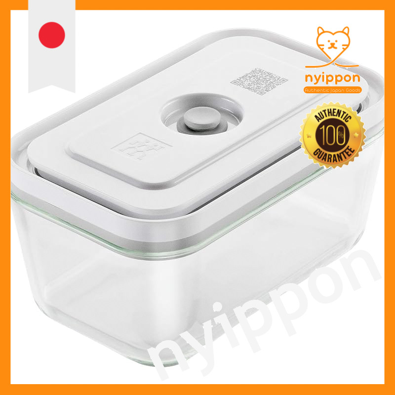 ZWILLING "Fresh & Save Vacuum Glass Container M Size" Airtight Heat-Resistant Glass Storage Containe