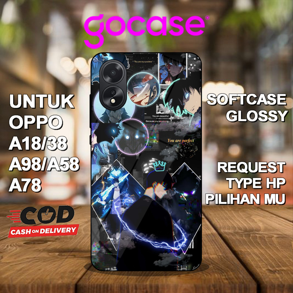 GO กรณี ( AG 30 ) Softcase Glossy สําหรับ Oppo A18 A38 A98 A58 A78 A77S A57 A76 A79 5G A15 A15S A12 