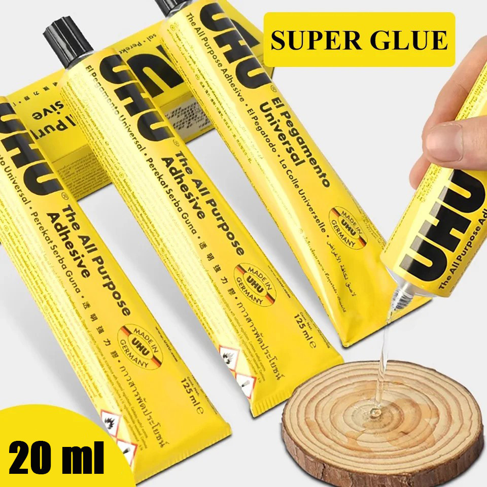 Uhu กาวกาวใสอเนกประสงค์ สําหรับหนังโลหะแก้วรุ่นแฮนด์เมด