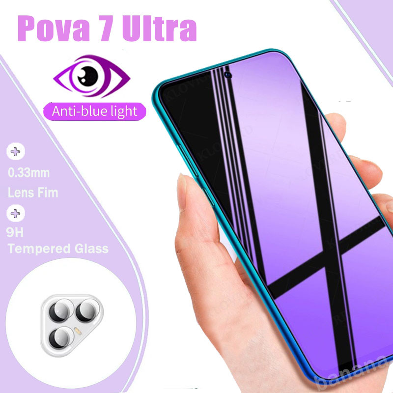 กระจกนิรภัย Tecno Pova 7 Ultra สําหรับ Tecno Pova 7 ตัวป้องกันหน้าจอ